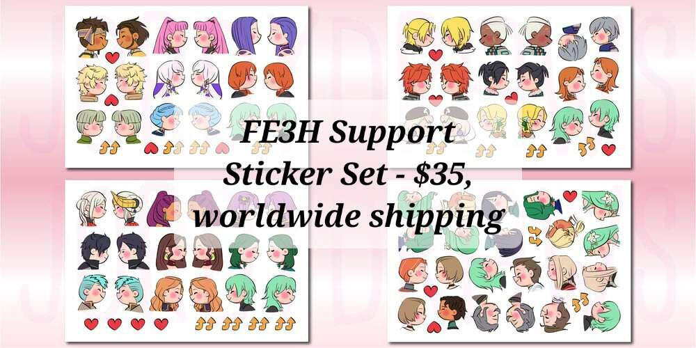 Jordydraws - FE3H Support Sticker Set