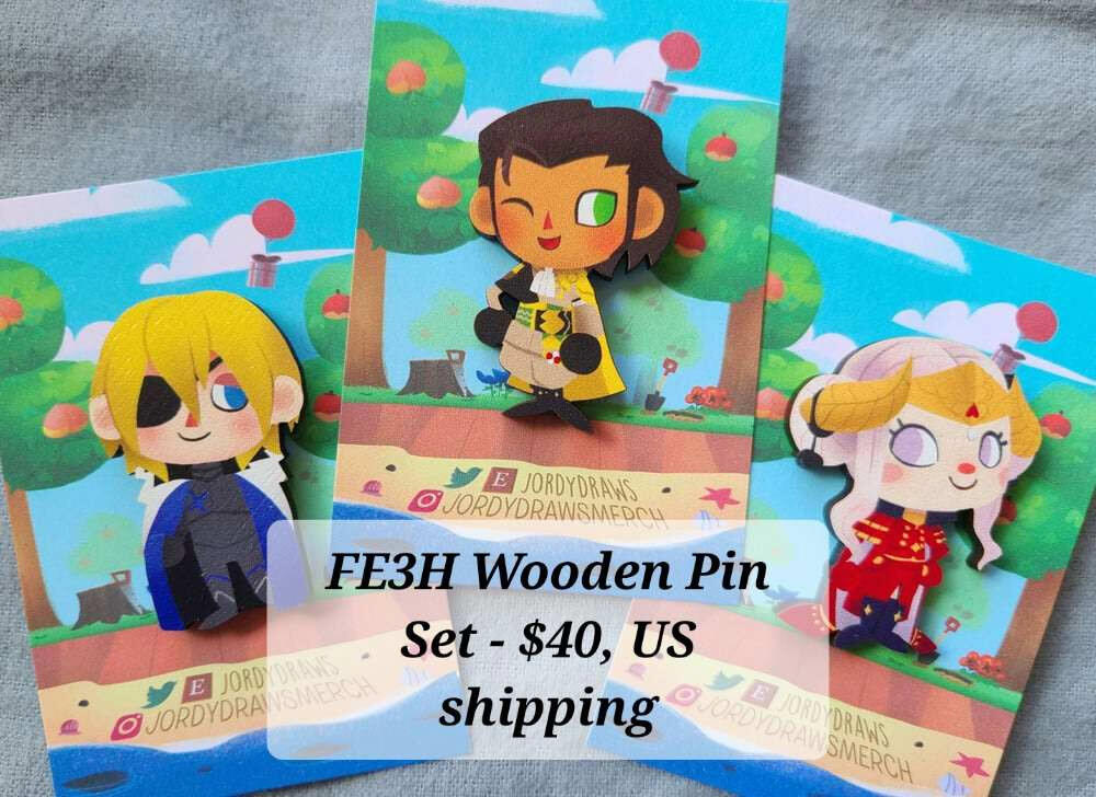 Jordydraws - FE3H Wooden Pin Set