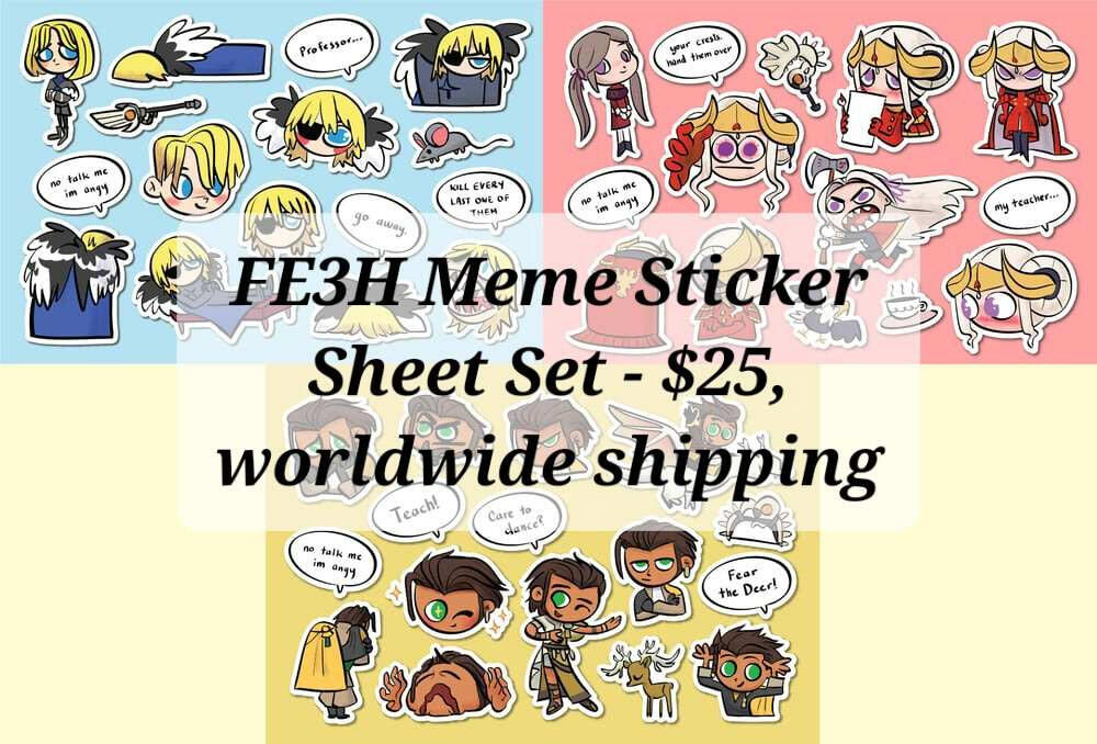Jordydraws - FE3H Meme Sticker Set